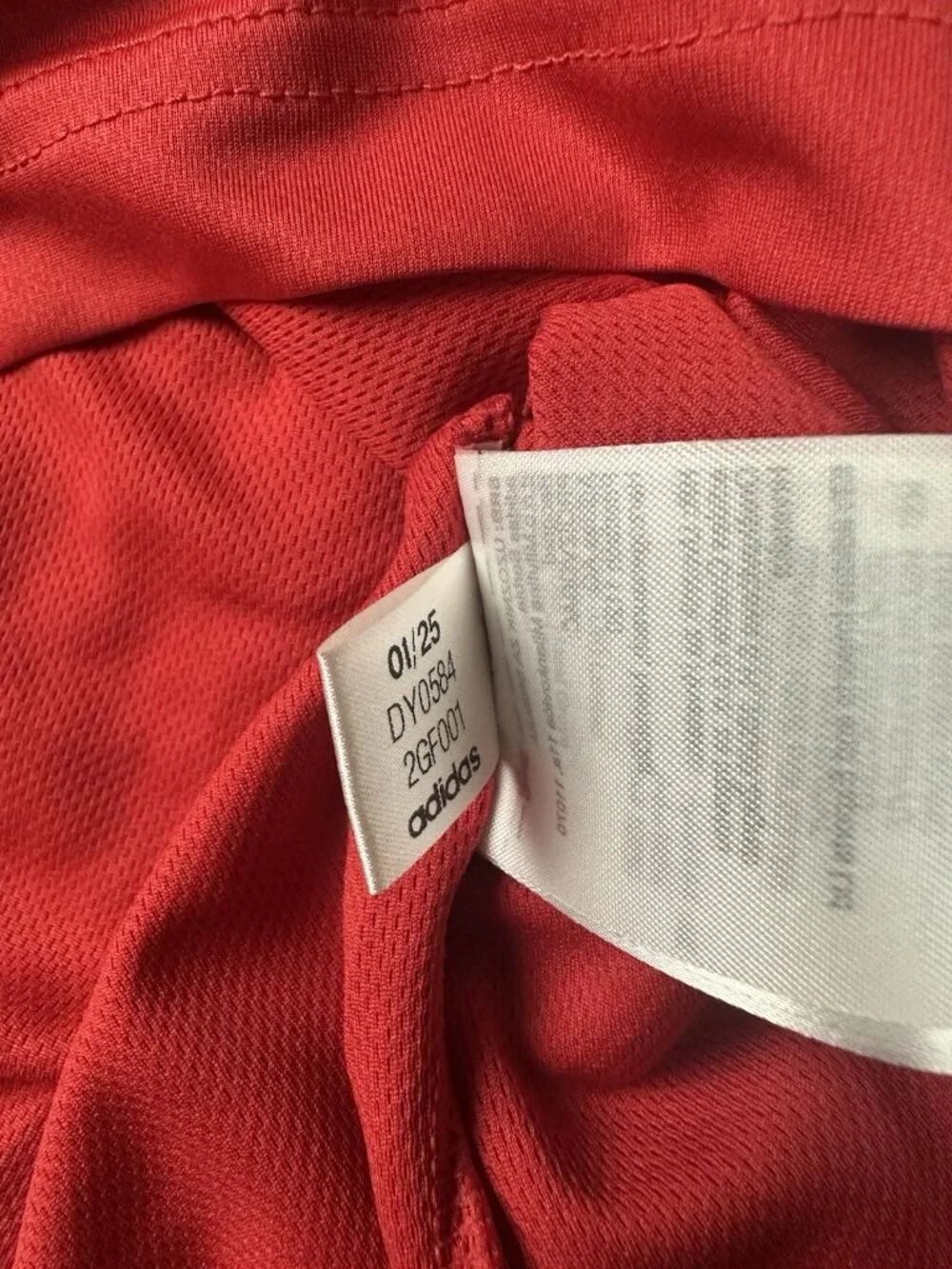 NWT Adidas Golf Polo Shirt Mens Large Red Johnson & Johnson Performance UPF 50+